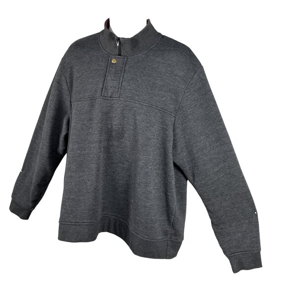 Orvis Mens XXL 1/4 Zip Long Sleeve Pullover Sweatshirt Dark Gray Outdoor Fishing - Picture 7 of 16